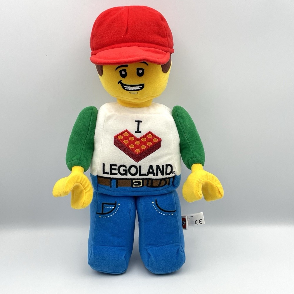 LEGO LEGOLAND Minifigure Plush 14" I Love LEGOLAND Manhattan Toy Red Cap